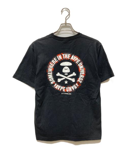 A BATHING APE（アベイシングエイプ）A BATHING APE (アベイシングエイプ) バックプリントロゴTシャツ ブラック サイズ:Mの古着・服飾アイテム