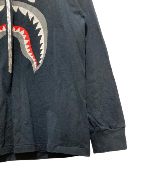 A BATHING APE（アベイシングエイプ）A BATHING APE (アベイシングエイプ) SHARK L/S TEE ブラック サイズ:Lの古着・服飾アイテム