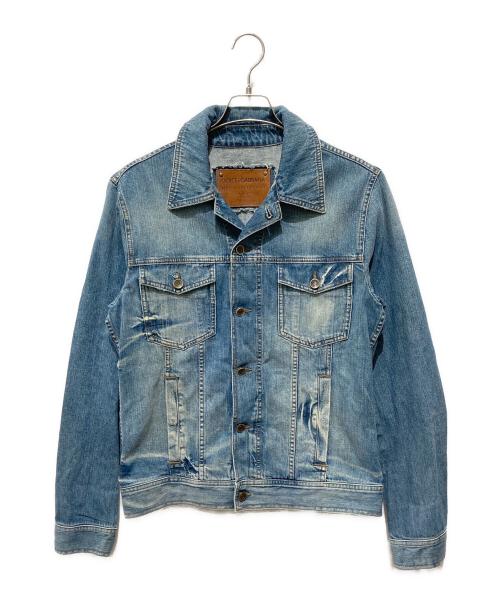 DOLCE & GABBANA（ドルチェ＆ガッバーナ）DOLCE & GABBANA (ドルチェ＆ガッバーナ) デニムジャケット インディゴ サイズ:52の古着・服飾アイテム