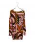 Emilio Pucci (エミリオ プッチ) 総柄ワンピース ピンク×ブラウン サイズ:34：7000円