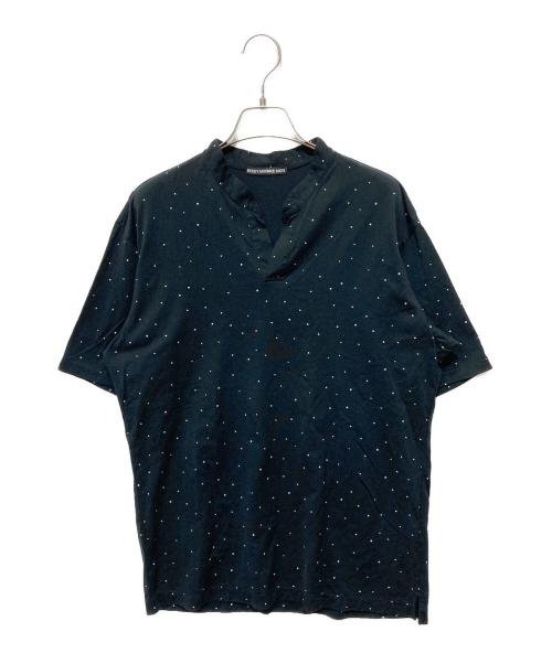 ISSEY MIYAKE MEN（イッセイミヤケメン）ISSEY MIYAKE MEN (イッセイミヤケメン) ドットキーネック半袖カットソー ブラック サイズ:4の古着・服飾アイテム