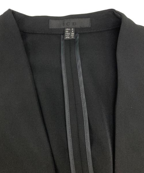 icB（アイシービー）icB (アイシービー) ノーカラージャケット ブラック サイズ:6の古着・服飾アイテム