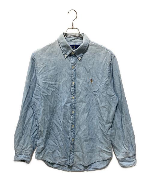 RALPH LAUREN（ラルフローレン）RALPH LAUREN (ラルフローレン) ポニー刺繍シャンブレーシャツ スカイブルー サイズ:XLの古着・服飾アイテム