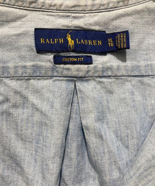 RALPH LAUREN（ラルフローレン）RALPH LAUREN (ラルフローレン) ポニー刺繍シャンブレーシャツ スカイブルー サイズ:XLの古着・服飾アイテム