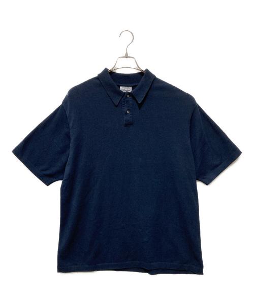Yonetomi（ヨネトミ）Yonetomi (ヨネトミ) ライトウェーブコットンニットポロシャツ ネイビー サイズ:4の古着・服飾アイテム