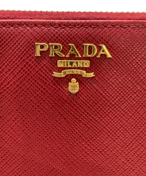 PRADA（プラダ）PRADA (プラダ) L字ファスナーウォレット レッド サイズ:OneSizeの古着・服飾アイテム