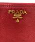 中古・古着 PRADA (プラダ) L字ファスナーウォレット レッド サイズ:OneSize：16000円