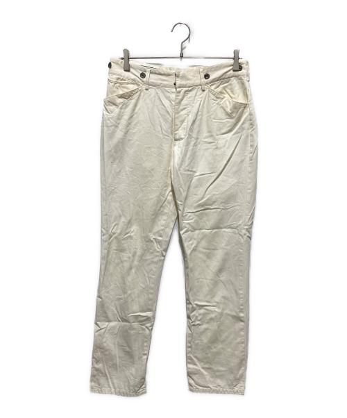 POLO RALPH LAUREN（ポロ・ラルフローレン）POLO RALPH LAUREN (ポロ・ラルフローレン) シンチバックコットンテーパードパンツ アイボリー サイズ:32の古着・服飾アイテム