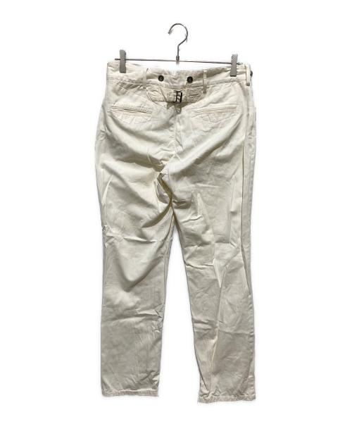 POLO RALPH LAUREN（ポロ・ラルフローレン）POLO RALPH LAUREN (ポロ・ラルフローレン) シンチバックコットンテーパードパンツ アイボリー サイズ:32の古着・服飾アイテム