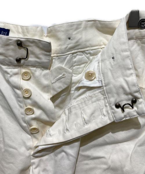 POLO RALPH LAUREN（ポロ・ラルフローレン）POLO RALPH LAUREN (ポロ・ラルフローレン) シンチバックコットンテーパードパンツ アイボリー サイズ:32の古着・服飾アイテム