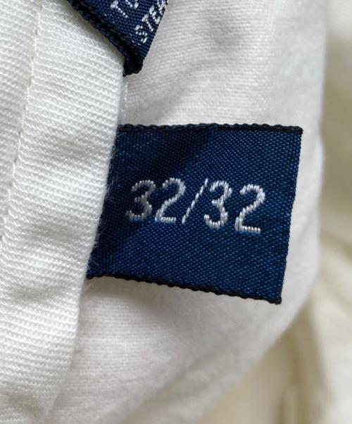 POLO RALPH LAUREN（ポロ・ラルフローレン）POLO RALPH LAUREN (ポロ・ラルフローレン) シンチバックコットンテーパードパンツ アイボリー サイズ:32の古着・服飾アイテム