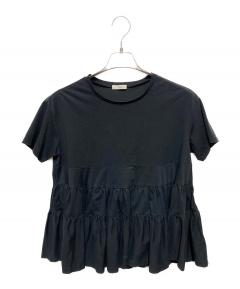中古・古着通販】YORI (ヨリ) ヘムフリルブラウス ブラック サイズ:38