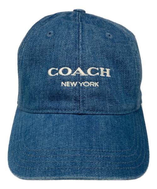COACH（コーチ）COACH (コーチ) ロゴ デニム ベースボール キャップ インディゴ サイズ:Mの古着・服飾アイテム