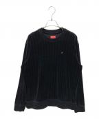 SUPREMEシュプリーム）の古着「16FWベロアリブクルーネックスウェット」｜ブラック
