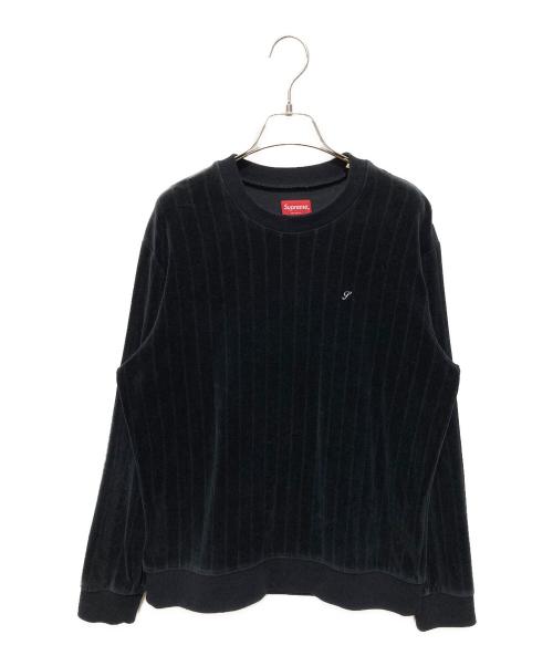 SUPREME（シュプリーム）Supreme (シュプリーム) 16FWベロアリブクルーネックスウェット ブラック サイズ:Mの古着・服飾アイテム