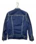DIESEL (ディーゼル) デニムナイロンライダースジャケット ネイビー×インディゴ サイズ:XS：7000円