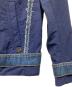 中古・古着 DIESEL (ディーゼル) デニムナイロンライダースジャケット ネイビー×インディゴ サイズ:XS：7000円