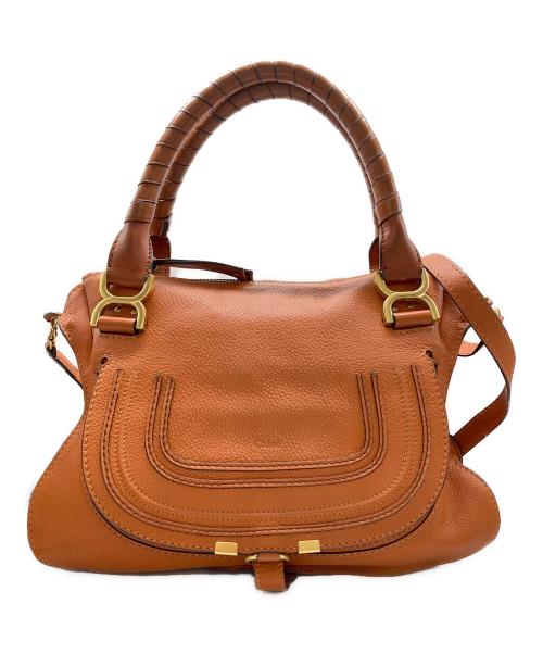 Chloe（クロエ）Chloe (クロエ) グレインレザー製Marcieバッグ キャメルの古着・服飾アイテム