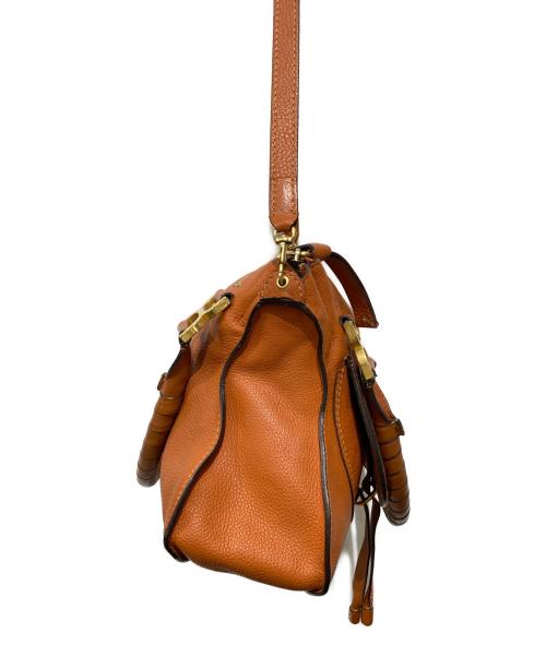 Chloe（クロエ）Chloe (クロエ) グレインレザー製Marcieバッグ キャメルの古着・服飾アイテム