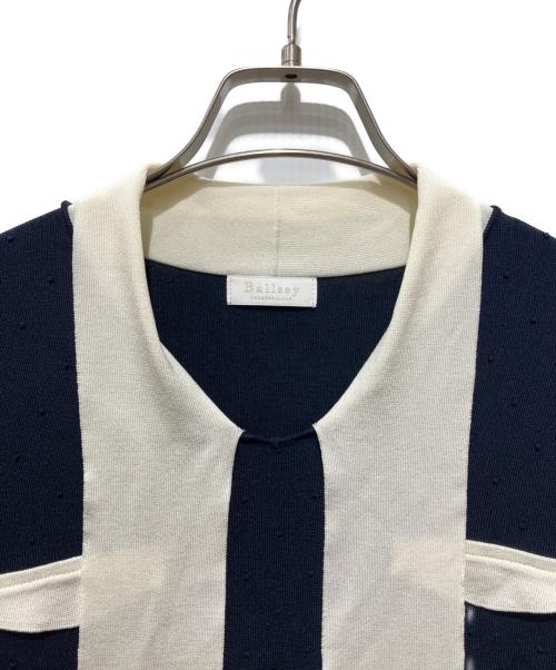 BALLSEY（ボールジィ）BALLSEY (ボールジィ) ストレッチタックドット ボウタイプルオーバー ブラック サイズ:Sの古着・服飾アイテム