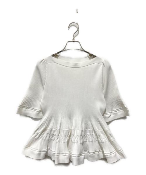 CELFORD（セルフォード）CELFORD (セルフォード) 【洗える】テクスチャードニットプルオーバー ホワイト サイズ:ｆの古着・服飾アイテム