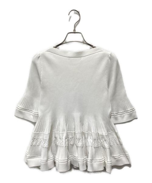 CELFORD（セルフォード）CELFORD (セルフォード) 【洗える】テクスチャードニットプルオーバー ホワイト サイズ:ｆの古着・服飾アイテム