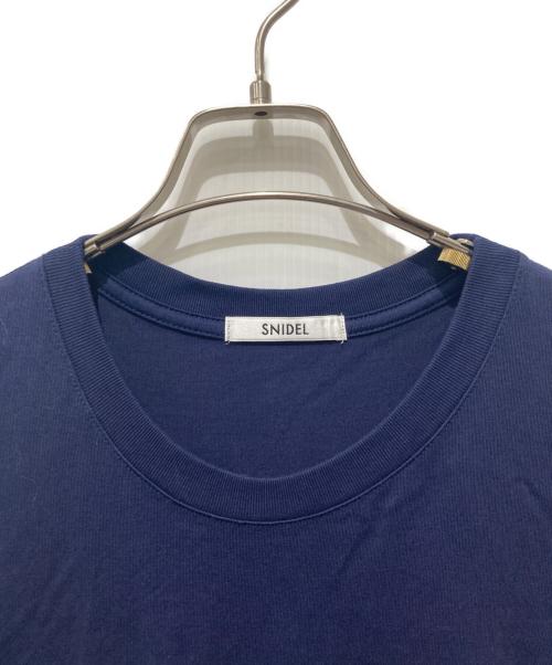 Snidel（スナイデル）Snidel (スナイデル) リボンドッキングTシャツ ネイビー サイズ:Fの古着・服飾アイテム