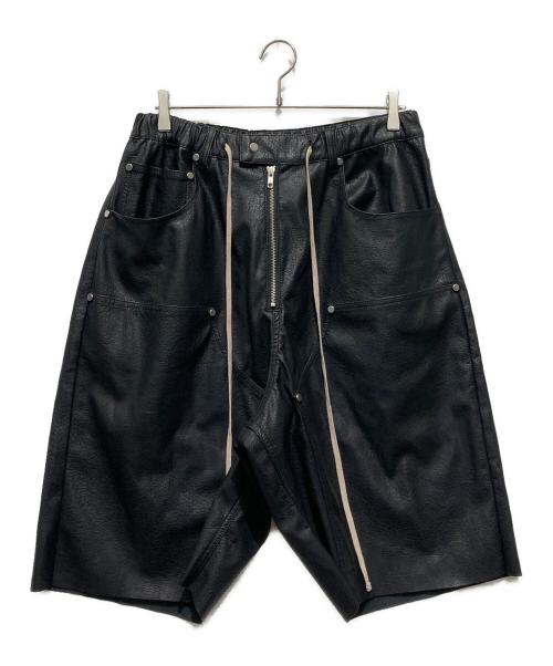 DANKE SCHON（ダンケ シェーン）DANKE SCHON (ダンケ シェーン) PULEATHER W-KNEE SHORTS / フェイクレザーハーフパンツ ブラック サイズ:Lの古着・服飾アイテム