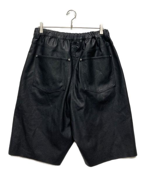 DANKE SCHON（ダンケ シェーン）DANKE SCHON (ダンケ シェーン) PULEATHER W-KNEE SHORTS / フェイクレザーハーフパンツ ブラック サイズ:Lの古着・服飾アイテム