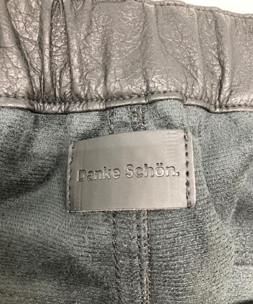 DANKE SCHON（ダンケ シェーン）DANKE SCHON (ダンケ シェーン) PULEATHER W-KNEE SHORTS / フェイクレザーハーフパンツ ブラック サイズ:Lの古着・服飾アイテム