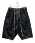 DANKE SCHON（ダンケ シェーン）の古着「PULEATHER W-KNEE SHORTS / フェイクレザーハーフパンツ」｜ブラック