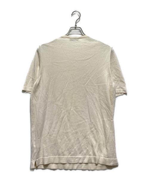 GRAN SASSO（グランサッソ）GRAN SASSO (グランサッソ) 12ゲージライトコットンニット / 半袖ニット アイボリー サイズ:50の古着・服飾アイテム