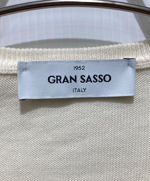 GRAN SASSO（グランサッソ）GRAN SASSO (グランサッソ) 12ゲージライトコットンニット / 半袖ニット アイボリー サイズ:50の古着・服飾アイテム