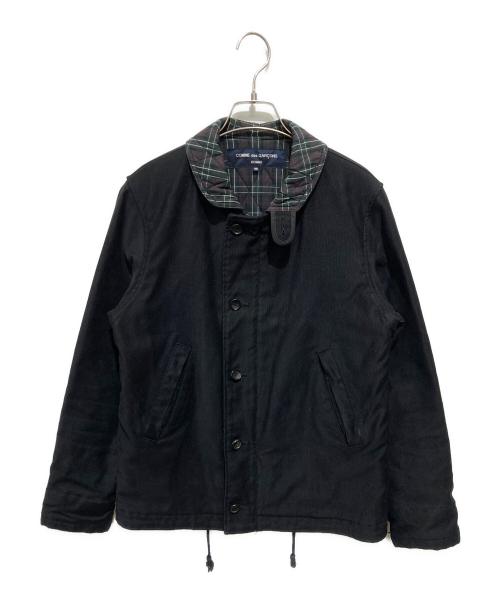 COMME des GARCONS HOMME（コムデギャルソン オム）COMME des GARCONS HOMME (コムデギャルソン オム) 裏チェックキルティングデッキジャケット ブラック サイズ:ssの古着・服飾アイテム