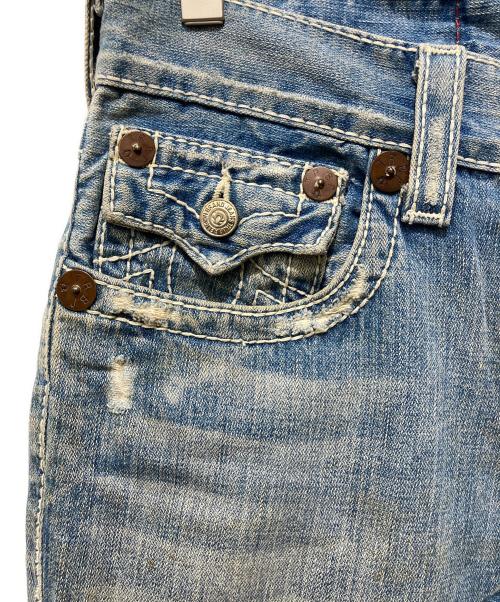 TRUE RELIGION（トゥルー レリジョン）TRUE RELIGION (トゥルー レリジョン) ダメージ加工 フレアデニムパンツ インディゴ サイズ:30の古着・服飾アイテム
