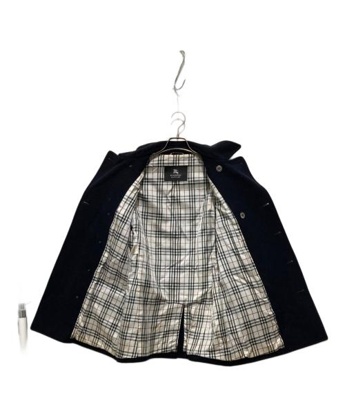 BURBERRY BLACK LABEL（バーバリーブラックレーベル）BURBERRY BLACK LABEL (バーバリーブラックレーベル) 裏地ノバチェックウールPコート ネイビー サイズ:Lの古着・服飾アイテム