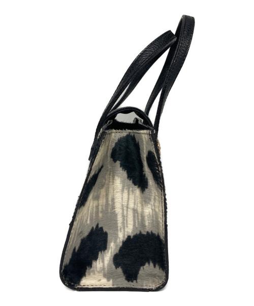 Vivienne Westwood（ヴィヴィアンウエストウッド）Vivienne Westwood (ヴィヴィアンウエストウッド) ハラコレザーレオパード柄オーブロゴミニハンドバッグ ブラック サイズ:OneSizeの古着・服飾アイテム