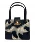 Vivienne Westwood（ヴィヴィアンウエストウッド）の古着「ハラコレザーレオパード柄オーブロゴミニハンドバッグ」｜ブラック