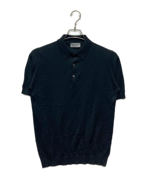 JOHN SMEDLEY（ジョンスメドレー）JOHN SMEDLEY (ジョンスメドレー) ニットポロシャツ ブラック サイズ:Sの古着・服飾アイテム