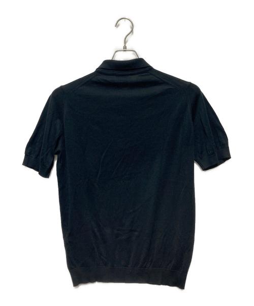 JOHN SMEDLEY（ジョンスメドレー）JOHN SMEDLEY (ジョンスメドレー) ニットポロシャツ ブラック サイズ:Sの古着・服飾アイテム