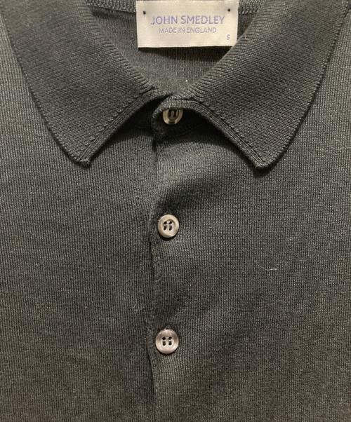 JOHN SMEDLEY（ジョンスメドレー）JOHN SMEDLEY (ジョンスメドレー) ニットポロシャツ ブラック サイズ:Sの古着・服飾アイテム