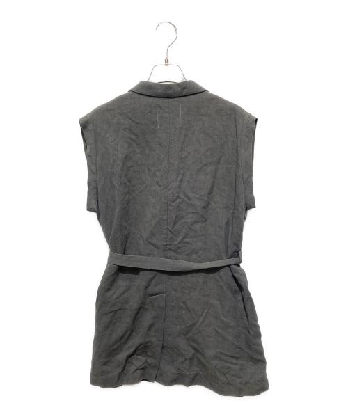 Demi-Luxe Beams（デミルクス ビームス）Demi-Luxe BEAMS (デミルクス ビームス) AK+1 (エーケーワン) ベルテッド ジレ グレー サイズ:36の古着・服飾アイテム