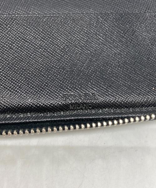 PRADA（プラダ）PRADA (プラダ) ラウンドファスナー財布 ブラック サイズ:OneSizeの古着・服飾アイテム