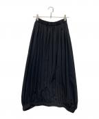 ENFOLDエンフォルド）の古着「ナチュラルローン ゴムタックバルーンSKIRT」｜ブラック