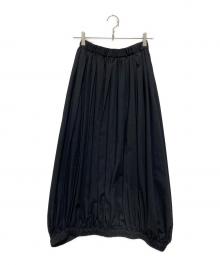 ENFOLD（エンフォルド）の古着「ナチュラルローン ゴムタックバルーンSKIRT」｜ブラック