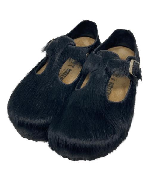 BIRKENSTOCK（ビルケンシュトック）BIRKENSTOCK (ビルケンシュトック) song for the mute (ソングフォーザミュート) PARIS THE REBEL ファーカウハイドパリシューズ ブラック サイズ:37の古着・服飾アイテム