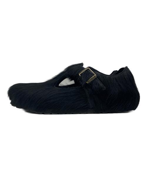 BIRKENSTOCK（ビルケンシュトック）BIRKENSTOCK (ビルケンシュトック) song for the mute (ソングフォーザミュート) PARIS THE REBEL ファーカウハイドパリシューズ ブラック サイズ:37の古着・服飾アイテム