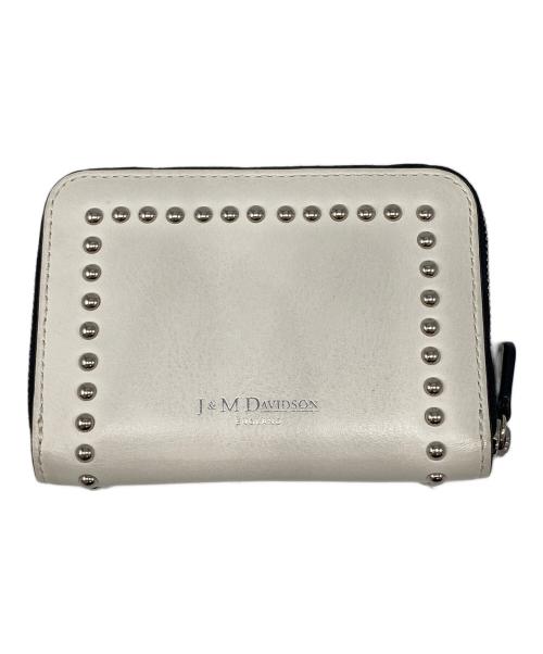 J&M DAVIDSON（ジェイ＆エム デヴィッドソン）J&M DAVIDSON (ジェイ＆エム デヴィッドソン) ラウンドファスナースタッズ コインケース ホワイト サイズ:OneSizeの古着・服飾アイテム