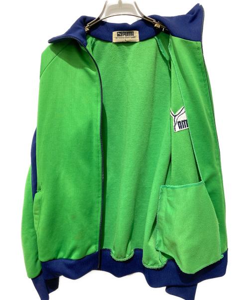 PUMA（プーマ）PUMA (プーマ) 70s-80sロゴ刺繍ラグラントラックジャケット グリーン サイズ:L　の古着・服飾アイテム