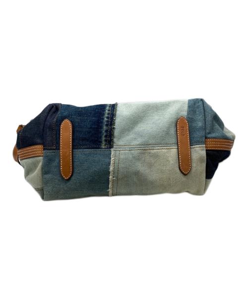 POLO RALPH LAUREN（ポロ・ラルフローレン）POLO RALPH LAUREN (ポロ・ラルフローレン) デニム パッチワーク ミディアム Bellport トート インディゴの古着・服飾アイテム